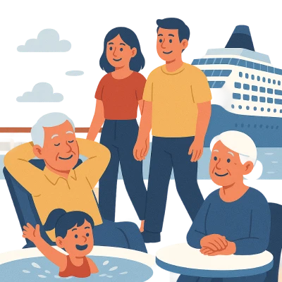 老若男女が楽しめるクルーズの様子