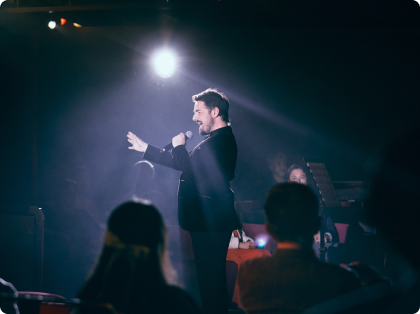 オーシャンステージでショーを鑑賞